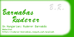 barnabas ruderer business card